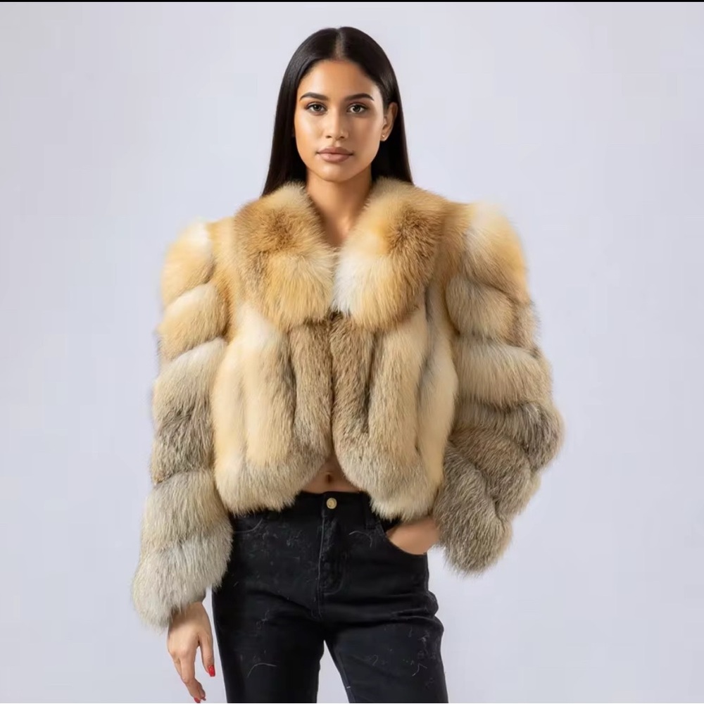 Golden  island fox fur
